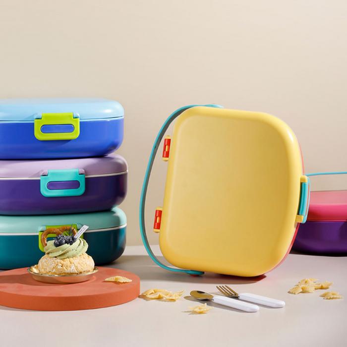 兒童包包便當盒(不銹鋼叉勺)(含彩盒)1300ml